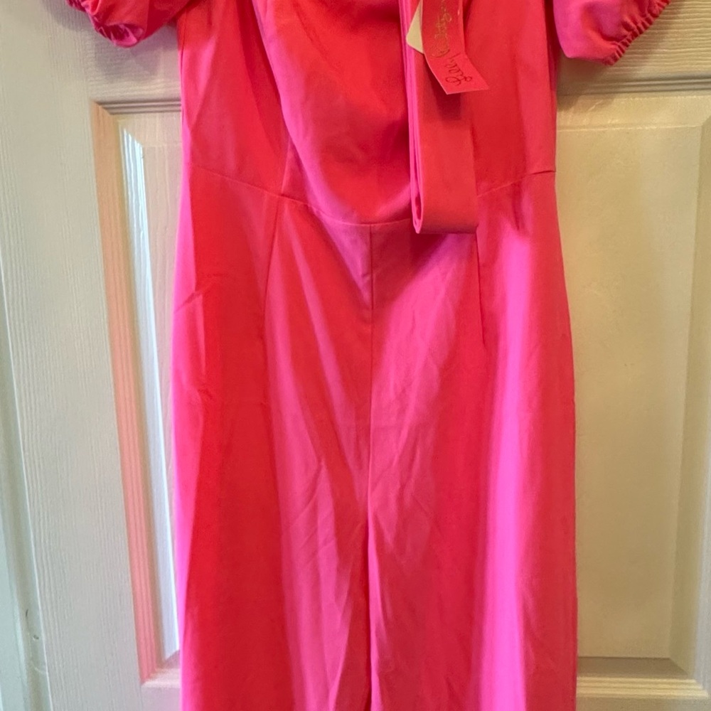 Lilly Pulitzer Bright Pink Off-the-Shoulder Dress